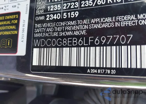 2020 Mercedes-Benz Glc 300 4Matic from USA, damaged, VIN WDC0G8EB6LF697707